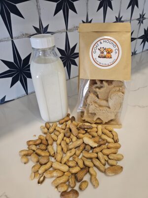 Goat Milk,Oat and Peanut Butter Dog Treats – Large Size- 12 oz.