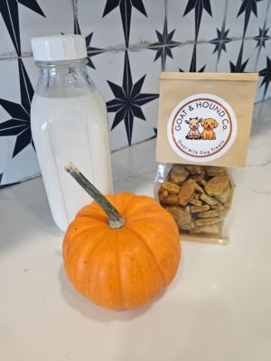 Goat Milk,Oat and Pumpkin Dog Treats- Small Size- 6 oz