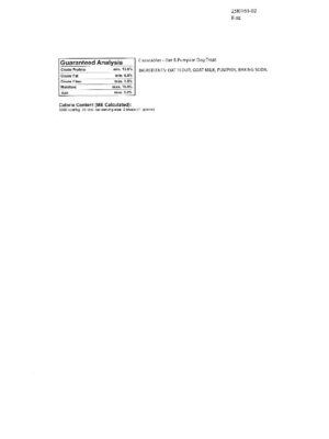 Goat Milk,Oat and Pumpkin Dog Treats- Medium Size 8 oz